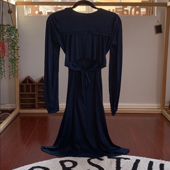 Bcbg Navy Open Back Dress - Picture 2 of 7